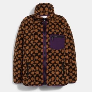 COACH - Sherpa Zip-Up Jacket - L